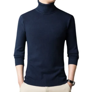 Custom logo White Cashmere Turtleneck High Neck Turtle Neck Sweater Men Winter Plus Size Men's Wool Knitted Sweaters