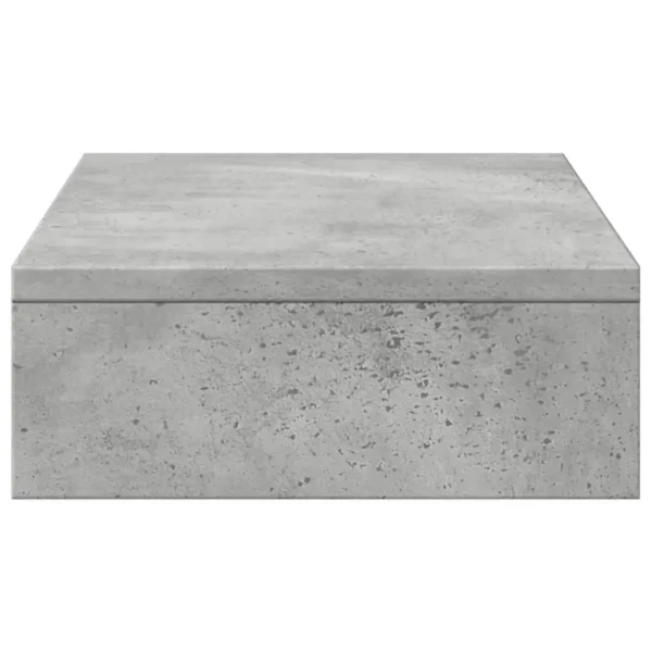 W2B VidaXL 19.7x10.6x3.9'' Engineered Wood Laptop Stand Concrete Grey Monitor Stand - Image 4