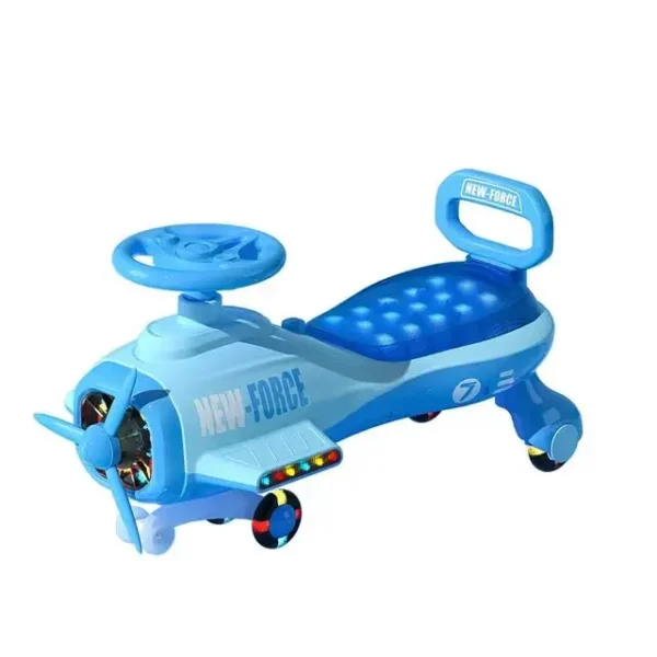 New Design Anti-rollover Plane Model Baby Swing Car Ride on Toys With Large Seat Light and Music for 1-4 Year Old Kid - Image 9