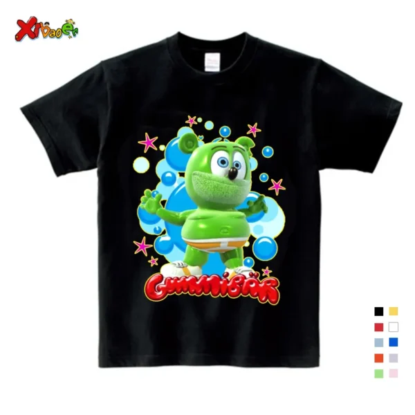 Boys Tshirts for kids Baby Boys Girl Gummy Bear T Shirt Cartoon Funny Casual Kids Clothes Summer Harajuku Children's Clothing - Image 3
