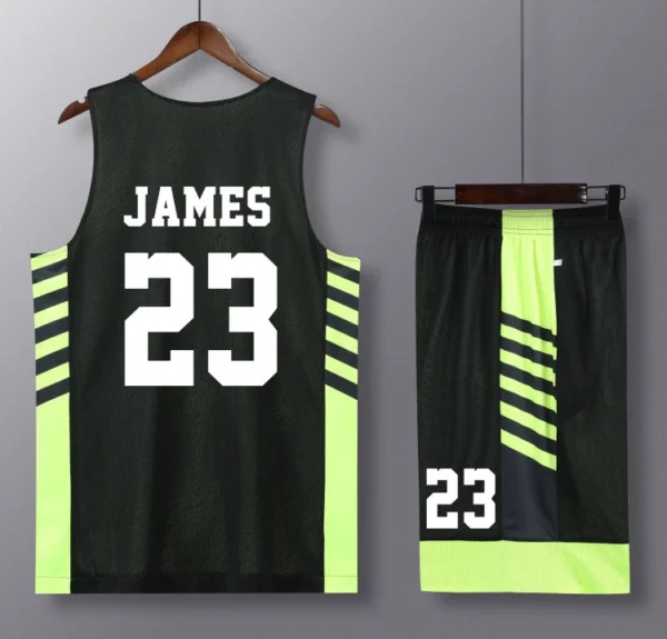 Wholesale Mesh Sports Wear Soft Quick Dry Custom Name Number Basketball Jersey and Shorts Men Reversible Bansketball Uniform - Image 3