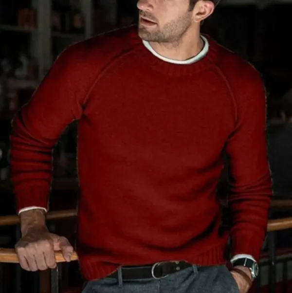 Brand New Men's  Sweater  Men Sweaters Knit Pullovers for Male Youth Slim Knitwear Man Sweater - Image 4