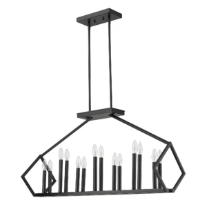 HMS Luca 14-Light Matte Black Island Pendant Decorative Lamp for Stylish Home Interiors