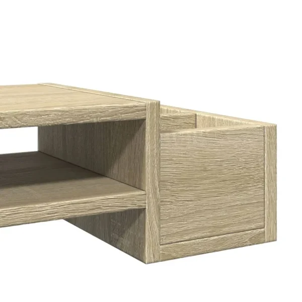 VidaXL W2B Sonoma Oak Monitor Stand with Storage 27.6x10.6x5.9'' Engineered Wood Laptop Stand - Image 6