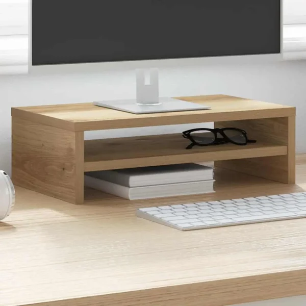 W2B VidaXL Artisan Oak Engineered Wood Medium Monitor Stand Elegant Laptop Stand - Image 2