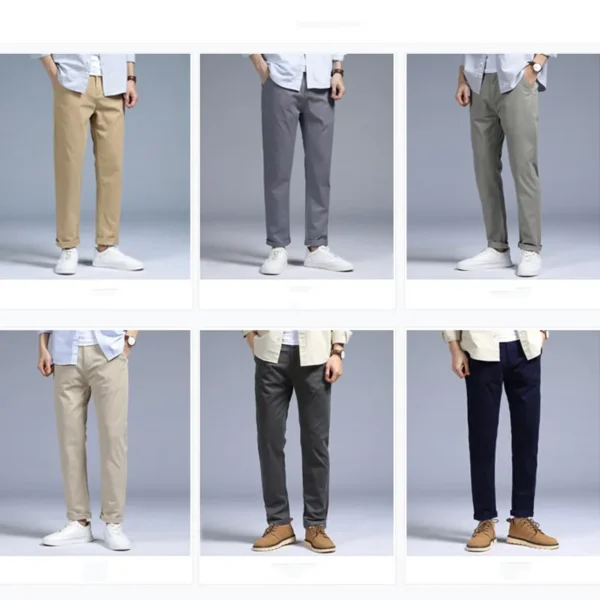 2022 High Quality Business Chino Slim Latest Design Men Pants - Image 5