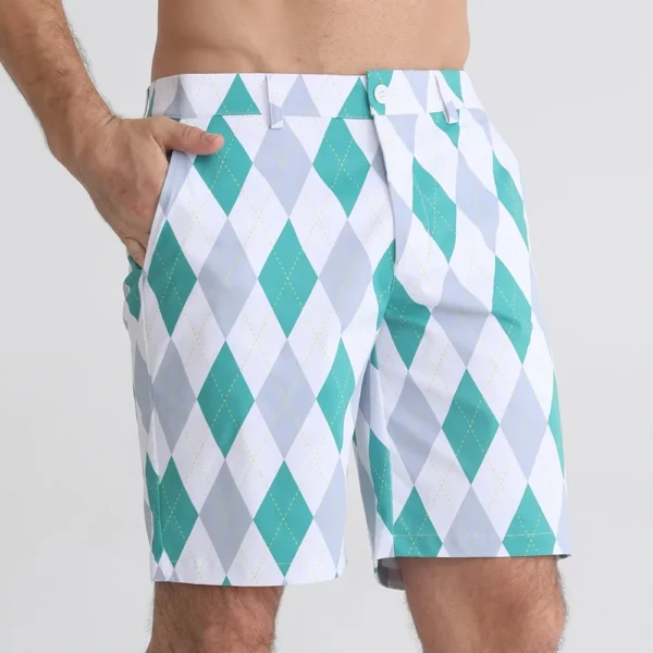 Hot Sale Fashion Casual 85% Polyester Lightweight Athletic Fit Golf Shorts Men - Image 6