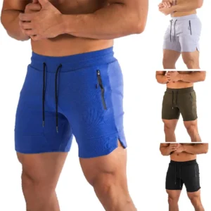 Hot Selling Sports Shorts Men Beaching Shorts Zip Pocket Trousers Bodybuilding Sweatpants Fitness Jogger Running Gyms Men Shorts