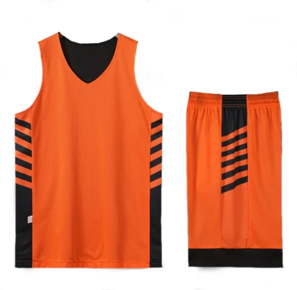 Wholesale Mesh Sports Wear Soft Quick Dry Custom Name Number Basketball Jersey and Shorts Men Reversible Bansketball Uniform