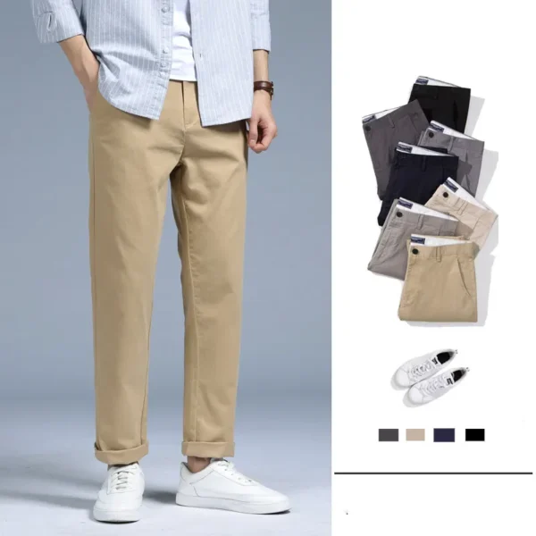 2022 High Quality Business Chino Slim Latest Design Men Pants - Image 3