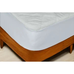 HMS 9" Quilted Microfiber Crib Mattress Pad Liner Waterproof Bamboo Terry Single Size Foam with Hospital Protection Use Only