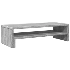 W2B VidaXL Sonoma Grey Engineered Wood Monitor Stand 21.3x8.7x5.9" Elegant Laptop Stand