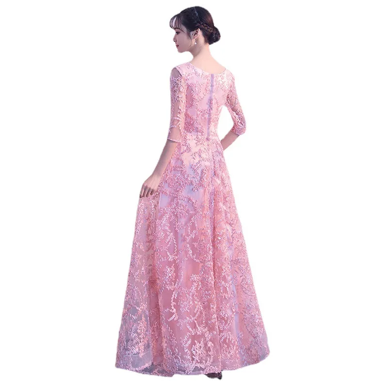 Summer New Elegant Fashion Long Temperament Bridesmaid Banquet Evening Dress Women - Image 5