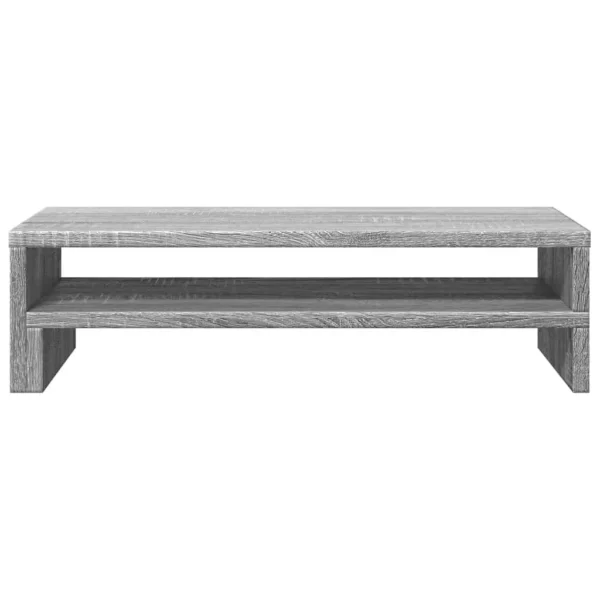 W2B VidaXL Sonoma Grey Engineered Wood Monitor Stand 21.3x8.7x5.9" Elegant Laptop Stand - Image 3