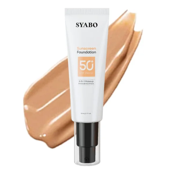 Makeup Foundation, 4-In-1 Foundation - Broad Spectrum SPF 50+ Sunscreen & Tinted Moisturizer & Concealer & Lightweight Flawless - Image 3