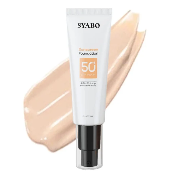 Makeup Foundation, 4-In-1 Foundation - Broad Spectrum SPF 50+ Sunscreen & Tinted Moisturizer & Concealer & Lightweight Flawless