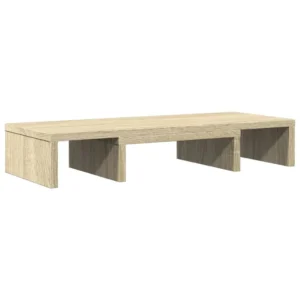 W2B VidaXL Sonoma Oak 23.6x9.4x4.1'' Adjustable Monitor Stand Engineered Wood Laptop Stand