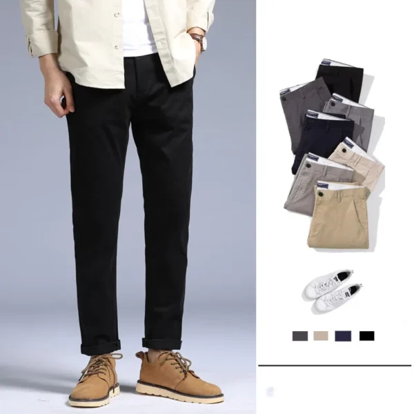 2022 High Quality Business Chino Slim Latest Design Men Pants - Image 4