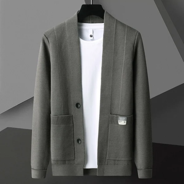 Autumn/Winter Fashion Knitted  Cardigan Sweater Men Casual  High Quality  Coats Men  Jacket - Image 3