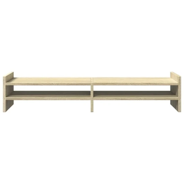 W2B VidaXL Sonoma Oak 39.4x10.6x7.9' Monitor Stand Engineered Wood Laptop Stand - Image 3