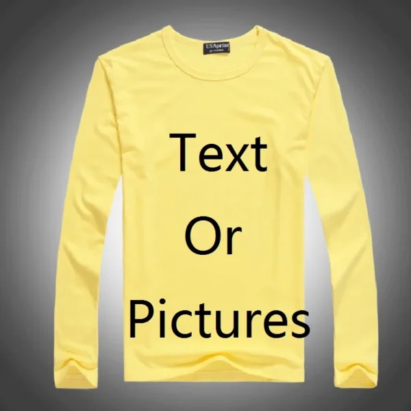 Customized Baby Boys T-Shirts Long Sleeve Solid Print Children Tees Shirt Autumn 100% Cotton LOGO Girl Tops Personalized T Shirt - Image 12