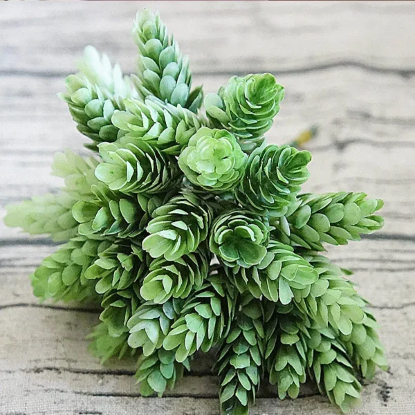 30Pcs/Bundle Fake Green Plant Cheap Artificial Plastic Flowers for Home Table Decorative Wedding Christmas Diy Candy Gift Box - Image 7