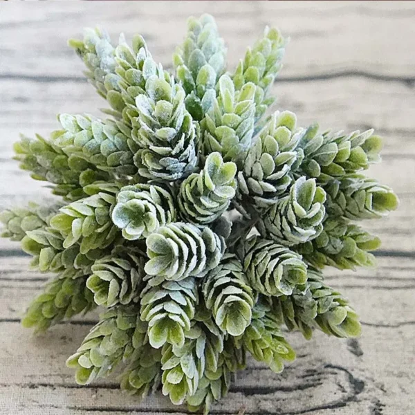 30Pcs/Bundle Fake Green Plant Cheap Artificial Plastic Flowers for Home Table Decorative Wedding Christmas Diy Candy Gift Box - Image 6