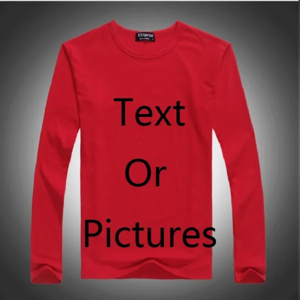 Customized Baby Boys T-Shirts Long Sleeve Solid Print Children Tees Shirt Autumn 100% Cotton LOGO Girl Tops Personalized T Shirt - Image 13