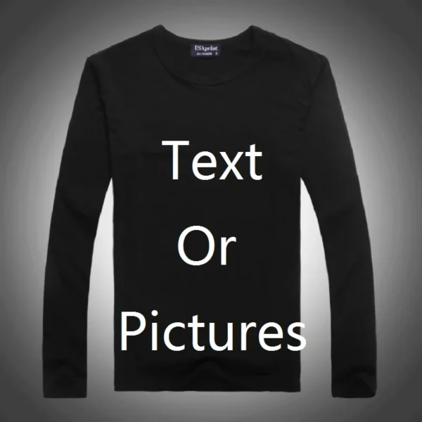 Customized Baby Boys T-Shirts Long Sleeve Solid Print Children Tees Shirt Autumn 100% Cotton LOGO Girl Tops Personalized T Shirt - Image 16