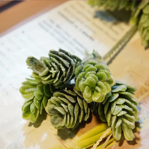 30Pcs/Bundle Fake Green Plant Cheap Artificial Plastic Flowers for Home Table Decorative Wedding Christmas Diy Candy Gift Box - Image 3