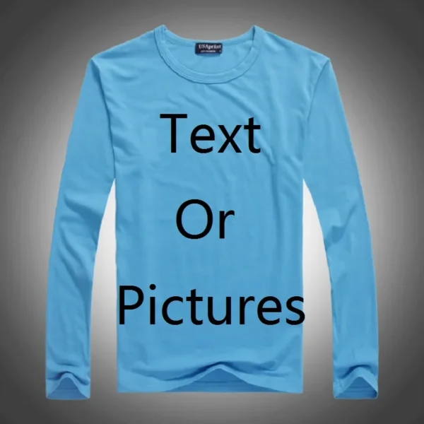 Customized Baby Boys T-Shirts Long Sleeve Solid Print Children Tees Shirt Autumn 100% Cotton LOGO Girl Tops Personalized T Shirt - Image 8