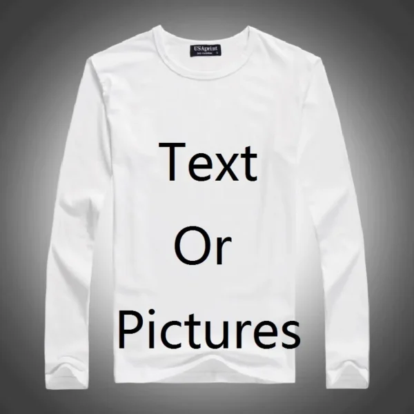 Customized Baby Boys T-Shirts Long Sleeve Solid Print Children Tees Shirt Autumn 100% Cotton LOGO Girl Tops Personalized T Shirt - Image 14