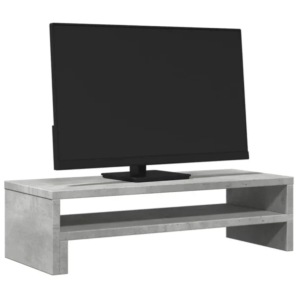 W2B VidaXL 21.3x8.7x5.9'' Concrete Grey Engineered Wood Laptop Stand Monitor Stand - Image 2