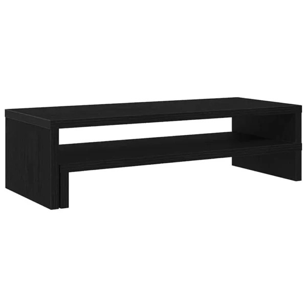 W2B VidaXL Black Oak 21.3x8.7x5.9'' Monitor Stand Engineered Wood Laptop Stand - Image 6