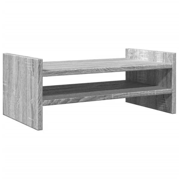 W2B VidaXL Sonoma Grey 19.7x10.6x7.9'' Engineered Wood Laptop Stand Monitor Stand - Image 5