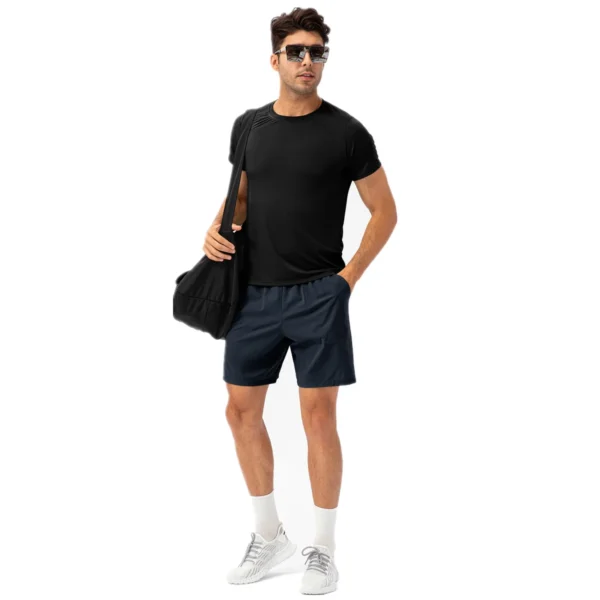 Xsunwing OEM ODM Elastic Waist Shorts Men Mesh Sweat Running Biker Gym Short Pants Plus Size Men Shorts With Pockets MYEL21412 - Image 6