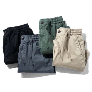 High Street String Chino Shorts Men High Quality Cotton Custom Golf Shorts Slim Fit Casual Bermuda Shorts Men