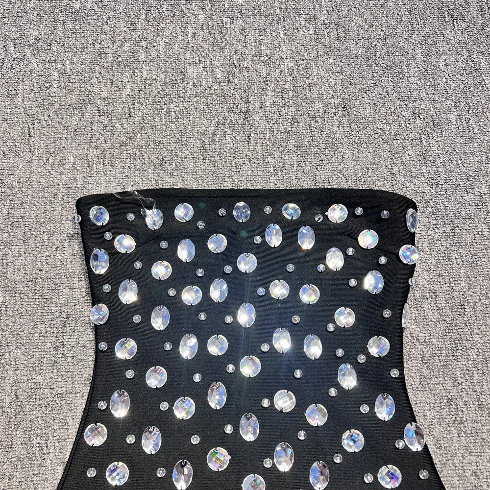 SB2854 New Arrival Female Elegant Fashion Women Clothing Crystal Dress Women Rhinestone Elegant Bandage Dress - Image 5