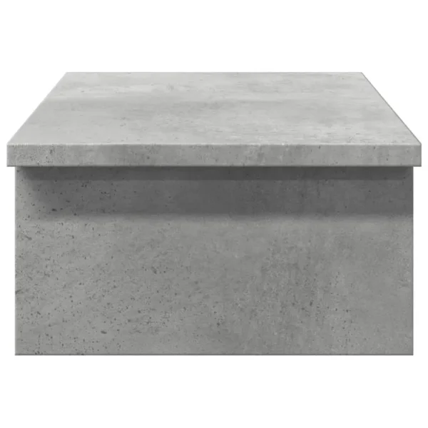 W2B VidaXL 19.7x10.6x5.9'' Engineered Wood Laptop Stand Concrete Grey Monitor Stand - Image 4