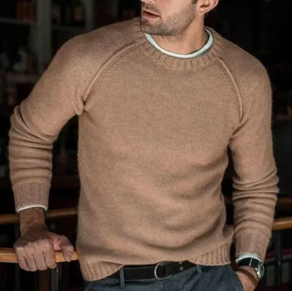 Brand New Men's  Sweater  Men Sweaters Knit Pullovers for Male Youth Slim Knitwear Man Sweater - Image 3