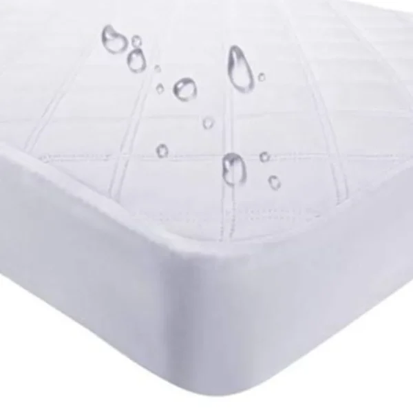 HMS 9" Quilted Microfiber Crib Mattress Pad Liner Waterproof Bamboo Terry Single Size Foam with Hospital Protection Use Only - Image 2