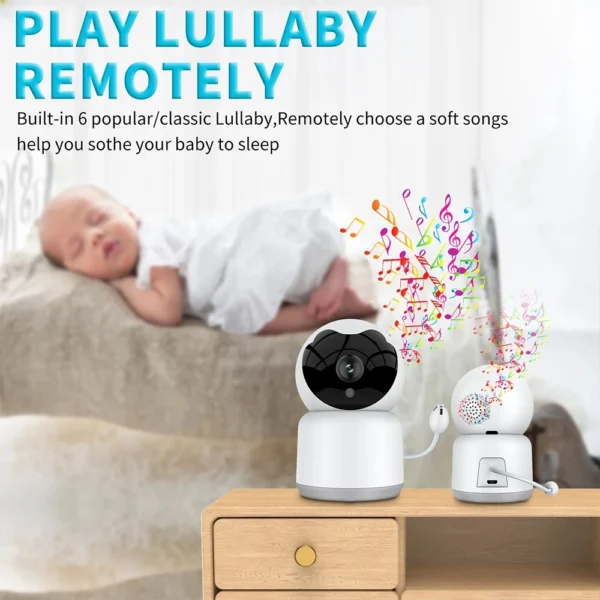 Tuya Smart Baby Monitor Camera 1080P Temperature Humidity Play Lullaby Remotely Two Way Audio Babies Nanny Video Camera - Image 4