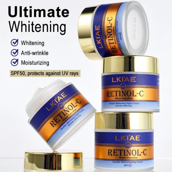 Private Label Regular Size 50g Retinol Moisturizer Cream Whitening Cream with Niacinamide and Collagen for Black Skin - Image 5