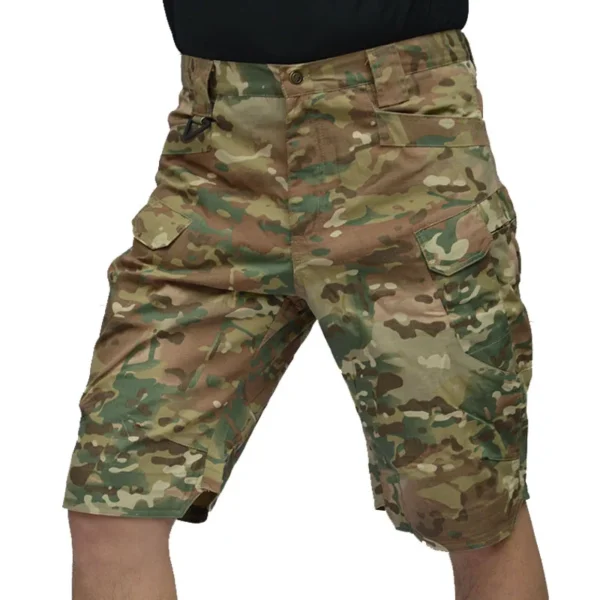 Hot Sale Short Sleeve Sports Cargo Pocket Uniform Shorts Outdoor Waterproof Hiking Cargo Range Shorts Men - Image 3