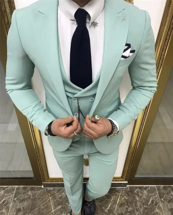 Wedding Men Suits  3 Pieces Suit Men Classy Latest Design Blazers One Button Suit Costume Hommes Classic  Tuxedos Groom Wear - Image 3