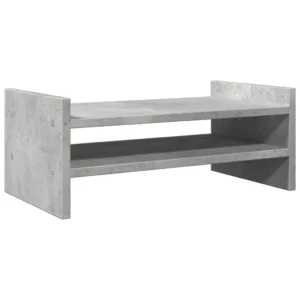 W2B VidaXL 19.7x10.6x7.9'' Engineered Wood Laptop Stand Concrete Grey Monitor Stand