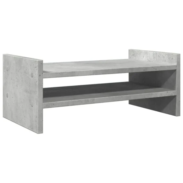 W2B VidaXL 19.7x10.6x7.9'' Engineered Wood Laptop Stand Concrete Grey Monitor Stand