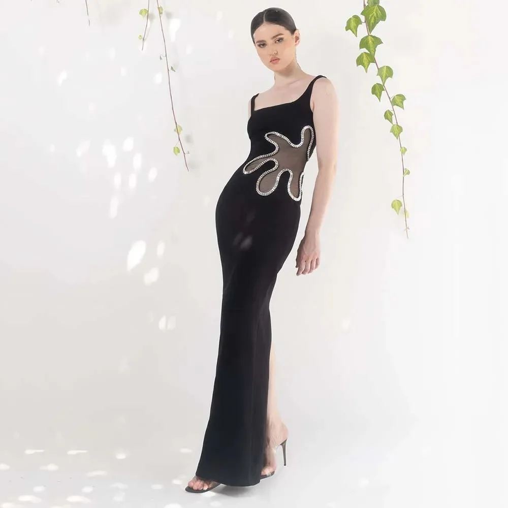 SB2996 Kimshein Fashion Elegant Long Dresses for Women Crystal Dress Women Rhinestone Bandage Dress - Image 3