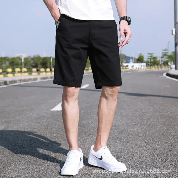 Hot Sale Vintage Chino Shorts Men High Quality Cotton Custom Cargo Shorts Slim Fit Casual Bermuda Shorts Men - Image 3