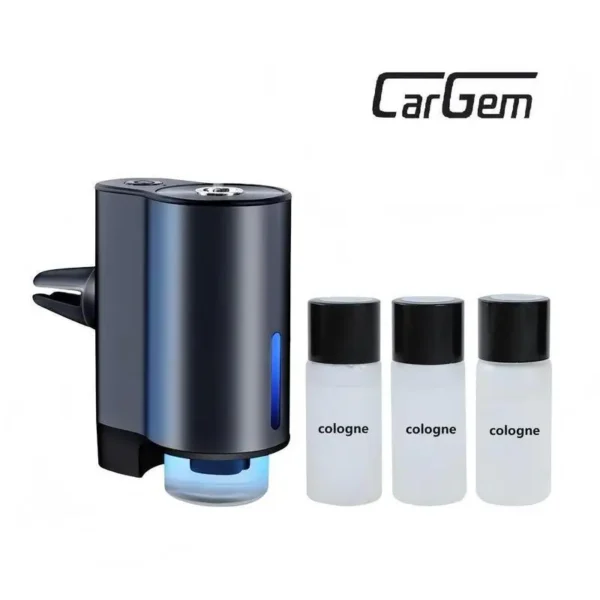 3-Smart Level Car Air Freshener Diffuser - Waterless, 3x10ML, Adjustable Fragrance, 360° Coverage, Natural Cologne Refills
